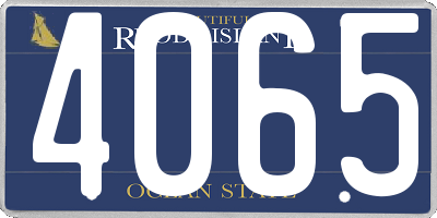 RI license plate 4065