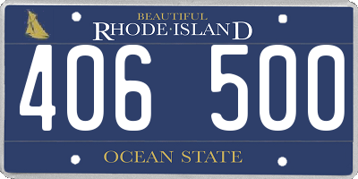 RI license plate 406500