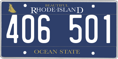 RI license plate 406501