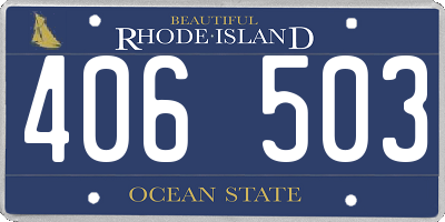 RI license plate 406503