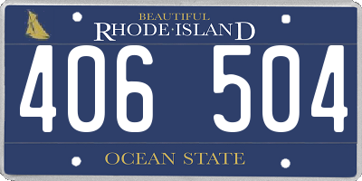 RI license plate 406504