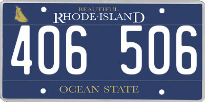 RI license plate 406506