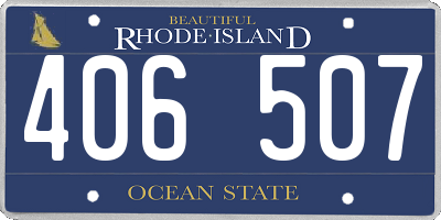 RI license plate 406507