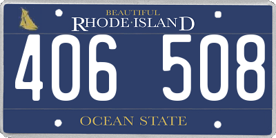 RI license plate 406508