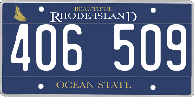 RI license plate 406509