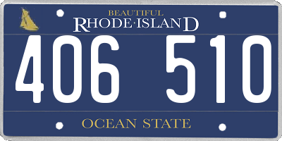 RI license plate 406510