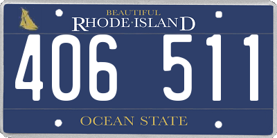 RI license plate 406511