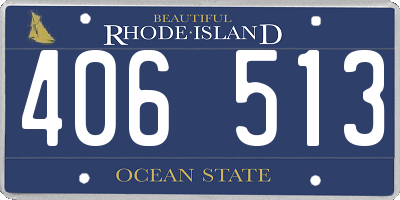 RI license plate 406513