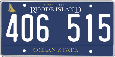 RI license plate 406515