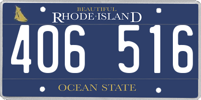 RI license plate 406516