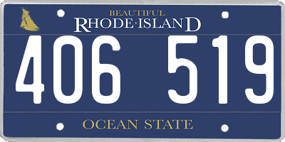 RI license plate 406519