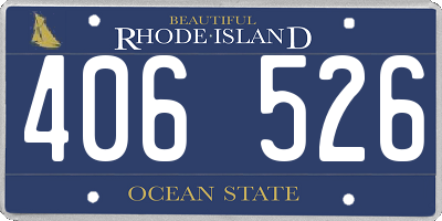 RI license plate 406526