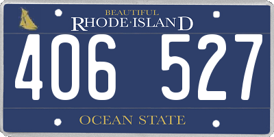 RI license plate 406527
