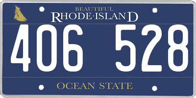 RI license plate 406528