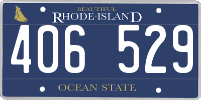 RI license plate 406529