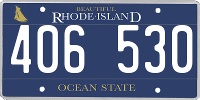 RI license plate 406530