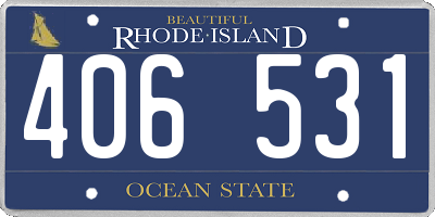 RI license plate 406531
