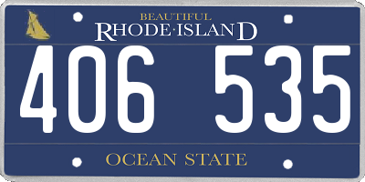 RI license plate 406535