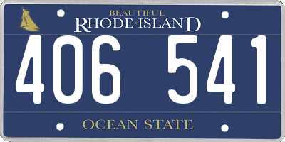 RI license plate 406541