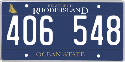 RI license plate 406548