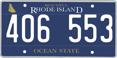 RI license plate 406553