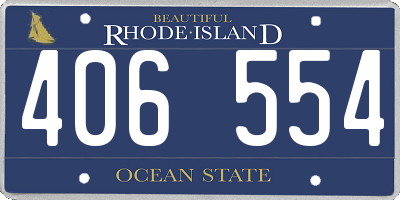 RI license plate 406554