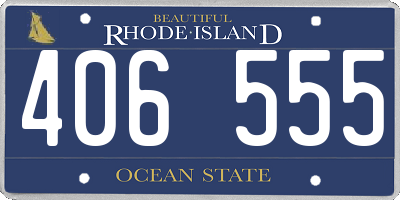RI license plate 406555
