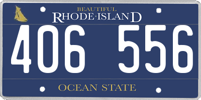 RI license plate 406556