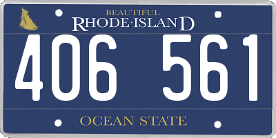 RI license plate 406561