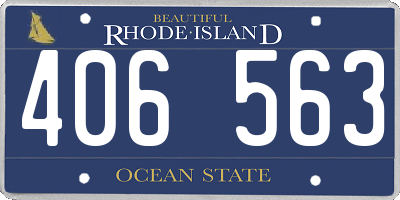 RI license plate 406563