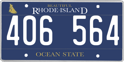 RI license plate 406564