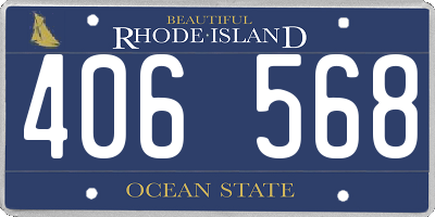 RI license plate 406568