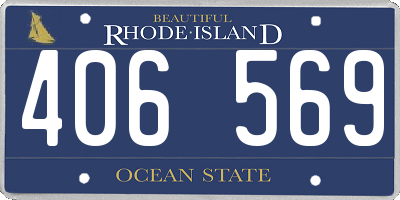 RI license plate 406569