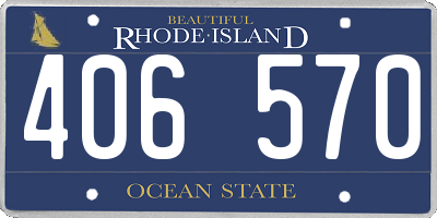 RI license plate 406570
