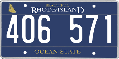RI license plate 406571