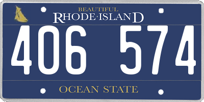 RI license plate 406574