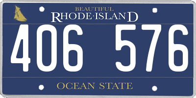 RI license plate 406576