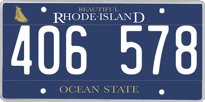 RI license plate 406578