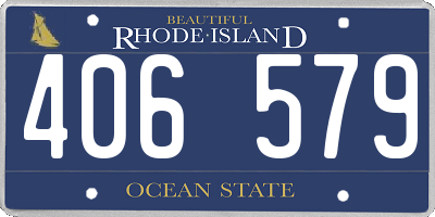 RI license plate 406579