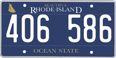 RI license plate 406586
