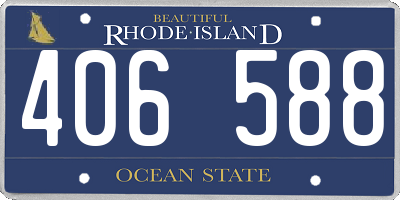 RI license plate 406588