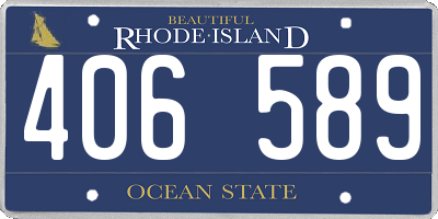 RI license plate 406589