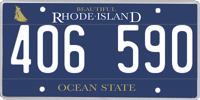 RI license plate 406590