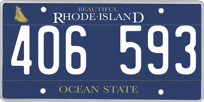 RI license plate 406593