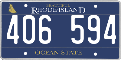 RI license plate 406594