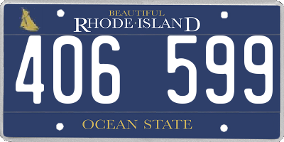 RI license plate 406599