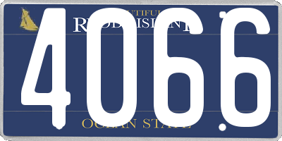RI license plate 4066