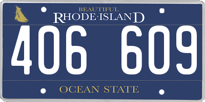 RI license plate 406609