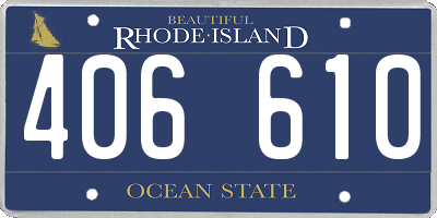 RI license plate 406610