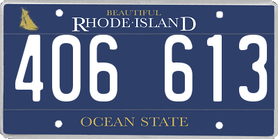 RI license plate 406613